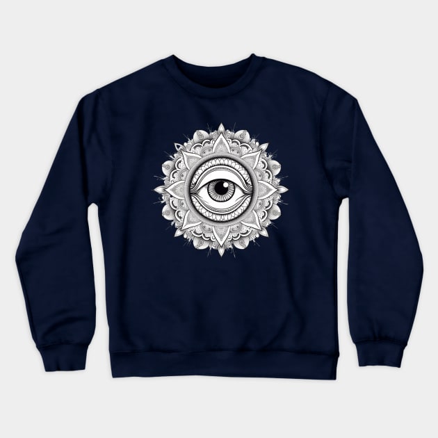 All Seeing Eye Mandala Crewneck Sweatshirt by TheJadeCat